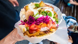 Tel Aviv Food Tour  BEST Sabich Hummus and Lamb Pita  Middle Eastern Israeli Food [upl. by Davidde]