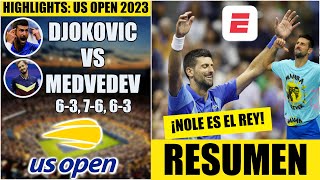 CAMPEÓN Novak Djokovic vs Daniil Medvedev  RESUMEN HIGHLIGHTS  FINAL  US Open 2023 [upl. by Rundgren]