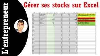 Gérer ses stocks sur Excel  modèle [upl. by Earized]