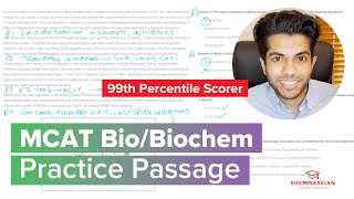 MCAT BioBiochem Passage Walkthrough w a 99th Percentile Scorer [upl. by Aihtnic]