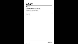 AQA A Level Drama And Theatre Component 1 7262 1 Drama And Theatre [upl. by Elaina]