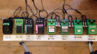 The Ultimate Ibanez Tube Screamer Shootout PART 1 [upl. by Eeltrebor]