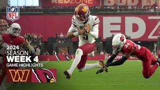 Washington Commanders vs Arizona Cardinals Game Highlights  NFL 2024 Season Week 4 [upl. by Ytteb329]