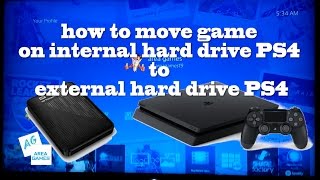 Tutorial how to move game on internal hard drive PS4 to external hard drive PS4 [upl. by Auoz]