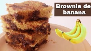 Brownie de banana  de microondas  canal da Cruvi [upl. by Elumas]