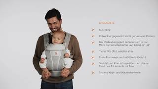 Ergobaby Omni Breeze  DreamBabytrage  Fronttrageweise in Blickrichtung [upl. by Suivatnod]