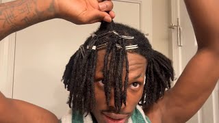 How to retwist dreads yourself easy dreadlock journey [upl. by Iene253]