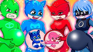 Brewing Baby Cute But Catboy Love Owlette Pregnant Catboys Life Story  PJ Mask 2D Animation [upl. by Imyaj338]