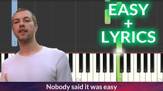 Coldplay  The Scientist EASY Piano Tutorial  Lyrics [upl. by Figueroa532]