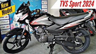 TVS Sport 2024 New Model on Road Price  Colour  Features  Mileage  Complete Detailed Review [upl. by Peltz74]