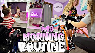 Getting ready for school MORNING ROUTINE LIFE as a WHEELCHAIR USER with Aqara [upl. by Iduj672]