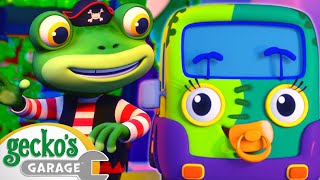 Baby Trucks Halloween Adventure  Geckos Garage  Trucks For Children  Cartoons For Kids [upl. by Teena258]