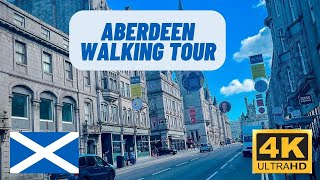 Aberdeen Scotland 2022 walking tour 4K UHD [upl. by Nalniuq175]