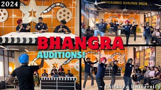 Bhangra Auditions Day📣❤Results amp Khapp Khana🤡Chitkara University 2024📍 [upl. by Darrow]