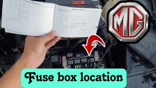 MG Fuse box location [upl. by Airom]