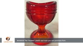 Eye Wash Cup Bath  Raised Rib Style  American Made  Red Glass  ReviewTest [upl. by Bouley]