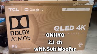 TCL QLED 4K 65inch 65C61B model unboxing and installation  tcltv qledtv besttv 65inchtv [upl. by Rasia]