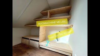 Wasmachine Meubel Bouwen Met Kees youtube woodworking bouw [upl. by Ydnyc]