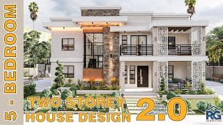 5 Bedroom Two Storey House Design 20 [upl. by Denie777]