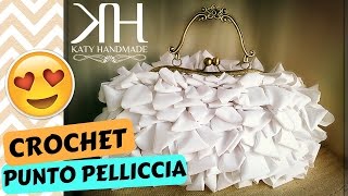 Tutorial pochette quotNuvolettaquot  Punto pelliccia uncinetto  Katy Handmade [upl. by Adnohsel]