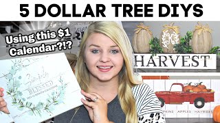 5 Dollar Tree DIYS Using This 1 CALENDAR  NEW DIY Dollar Tree Fall 2020  Krafts by Katelyn [upl. by Atirahc]