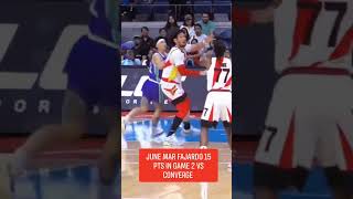 June Mar Fajardo Highlights in Game 2 vs Converge [upl. by Marchak]