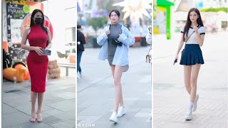 Chinese Girls Street Fashion 抖音 Style China [upl. by Lynelle]