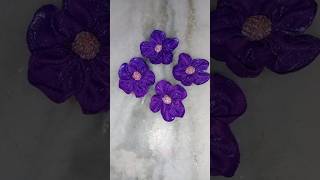 Small small fabric flower making for frock design  How to make easy fabric flower [upl. by Ahtiekahs511]