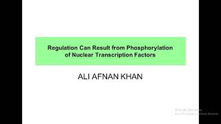 Regulation By Phosphorylation of Nuclear Transcription Factors [upl. by Ahsiekal]