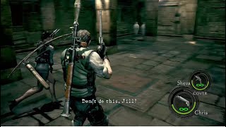 Resident Evil 5  Wesker amp Jill boss fight Part 22 [upl. by Ahseekat543]