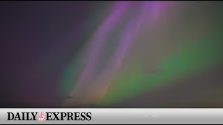 Northern Lights Stunning timelapse of aurora borealis over UK [upl. by Otina695]