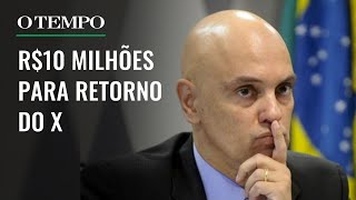 Moraes nega desbloqueio imediato do X e exige pagamento de multas [upl. by Naesad]