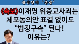 송국건TV 이재명 위증교사 선고 날 법정구속 국회 표결 불필요 [upl. by Marjorie]