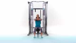 Precor Functional Training System Glide  Seated Chest Press Bench Instruction [upl. by Shirlee]