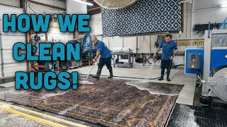 How We Clean Oriental and Wool Rugs Our Rug Cleaning Plant [upl. by Manchester]