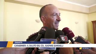 Taranto Carabinieri il saluto del Col Gaspare Giardelli [upl. by Anohsal]