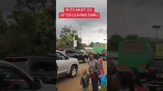 President William Samoei Ruto Heckled at EmbuRuto must Go lyrics [upl. by Piotr884]