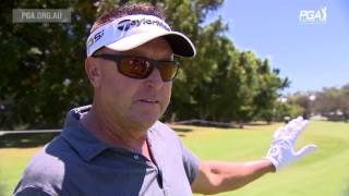 Robert Allenby previews the 12th at Royal Pines [upl. by Annaid]