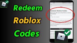 How to Redeem Roblox Codes Mobile AndroidiOS  Redeem Free Robux Codes [upl. by Pimbley]