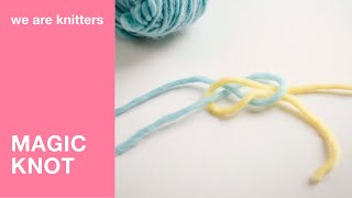 Knitting tutorial  How to join yarn with an invisible magic knot  WAK [upl. by Doane]