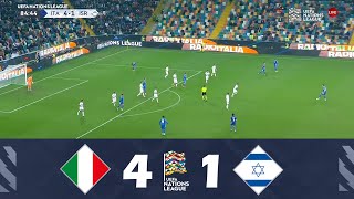 ItaliaIsraele 41  UEFA Nations League 202425  Highlights della Partita [upl. by Snapp]