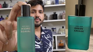 Zara Green Savage Perfume Review [upl. by Enetsirk651]