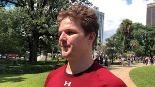 Why march Its important for us to take action USCs Hilinski says [upl. by Hanley]