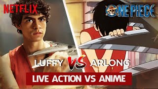 Luffy vs Arlong  Live Action vs Anime  ONE PIECE Netflix [upl. by Niatsirt257]