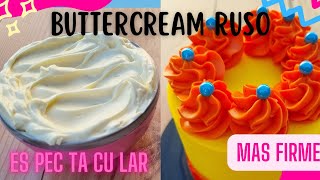 Buttercream Ruso Mas Resistente 💥Sedoso brilloso facil de hacer simplemente ESPECTACULAR❤️‍🔥 [upl. by Leahcimluap]