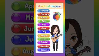 Months of the year song  January February in English months name for kids [upl. by Alebasi]