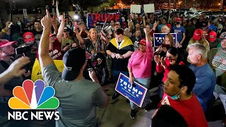 Tensions Rise In Arizona As Protesters Crowd Outside Phoenix BallotCounting Facility  NBC News [upl. by Tull]