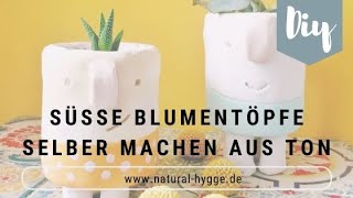 DIYIdee BlumentopfGesichter aus Ton I NaturalHygge by Patricia I DIY I Deko [upl. by Hilliard815]