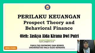 CHAPTER 11 Prospect Theory and Behavioral Finance [upl. by Nagram]