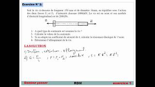 résistance des matériaux  exercice 1 traction compression [upl. by Assilem]